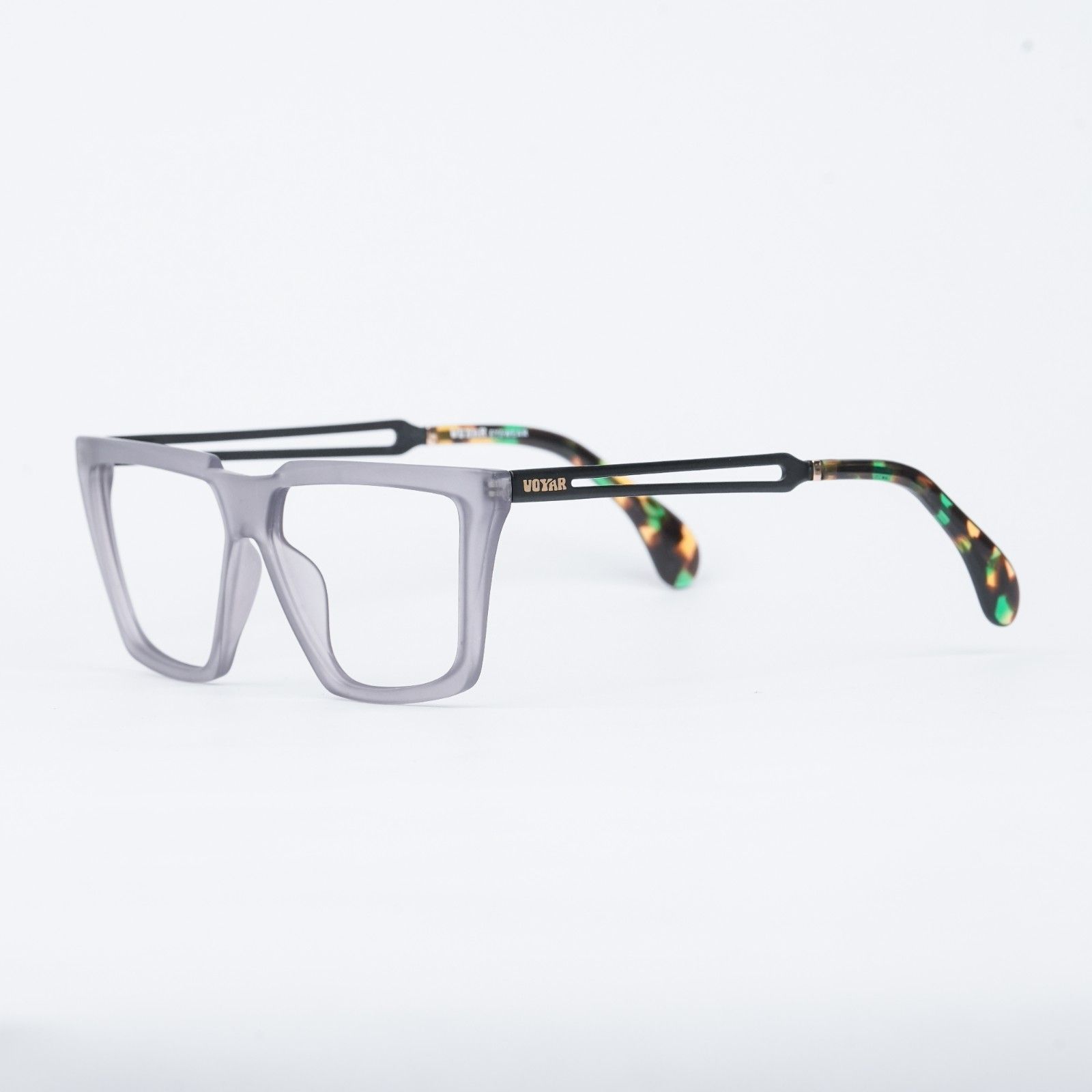 Cat Square Frame | Transparent Matte grey