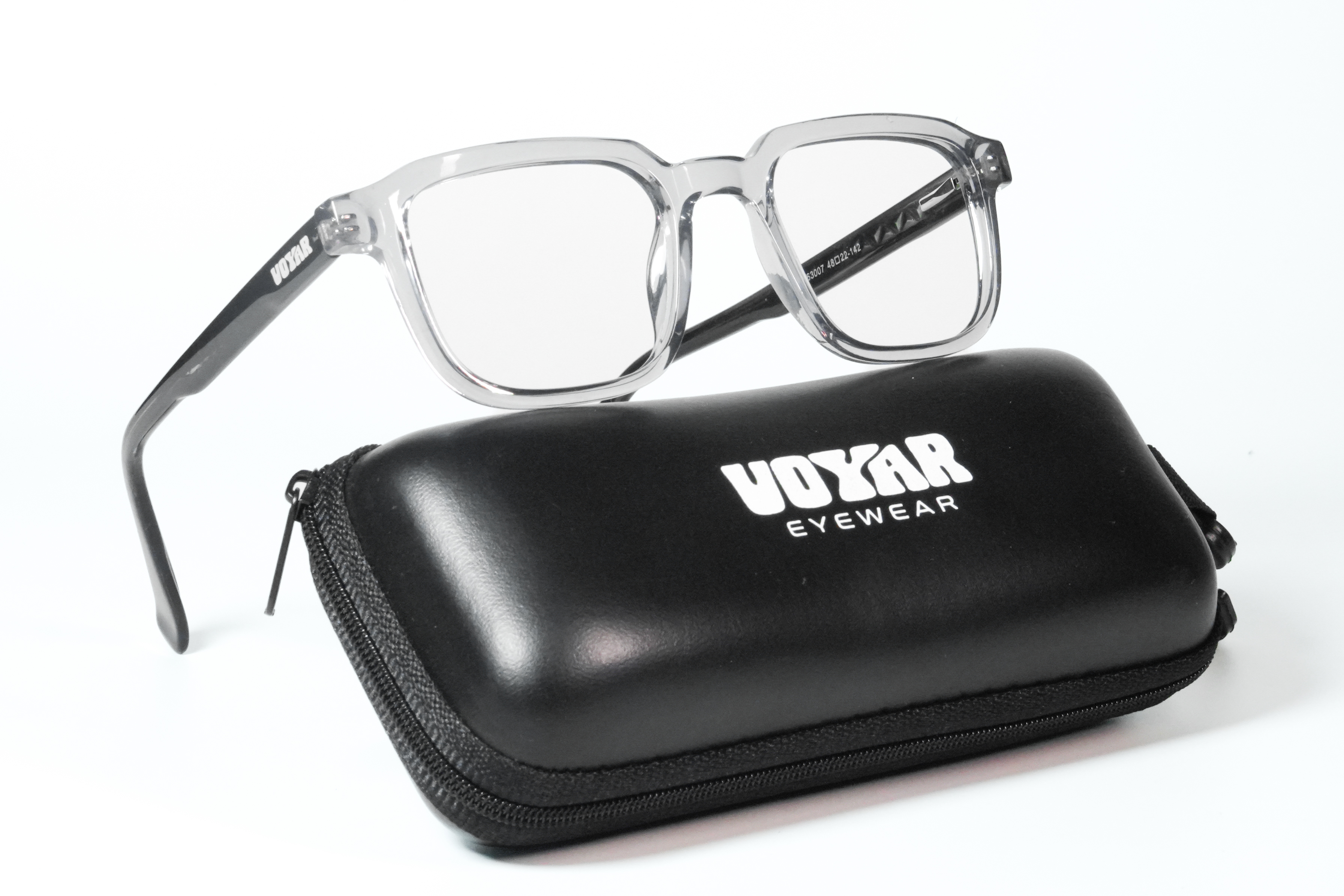 Voyar Boxy | Acetate Transparent Grey