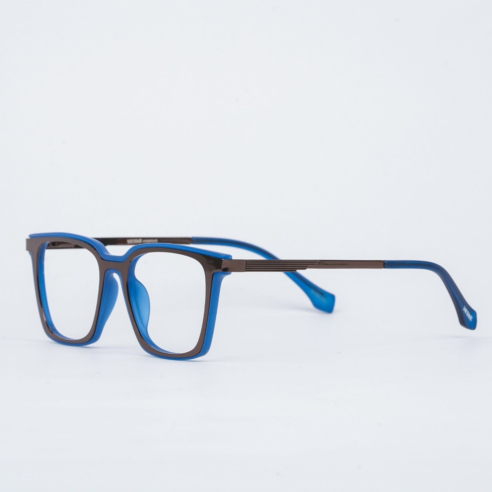 Square Frame | Dark blue & brown