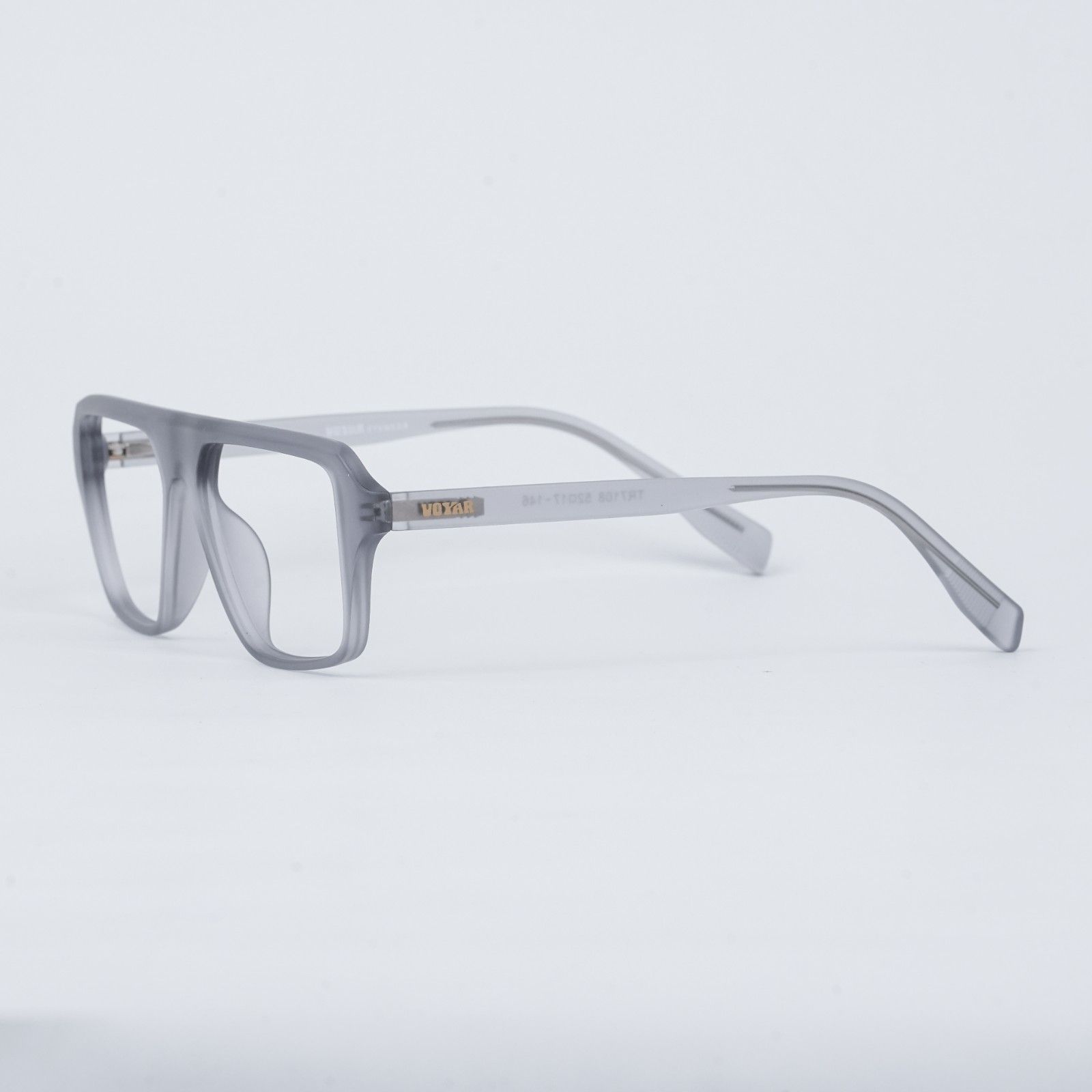 Rectangular cateye | Transparent matte grey