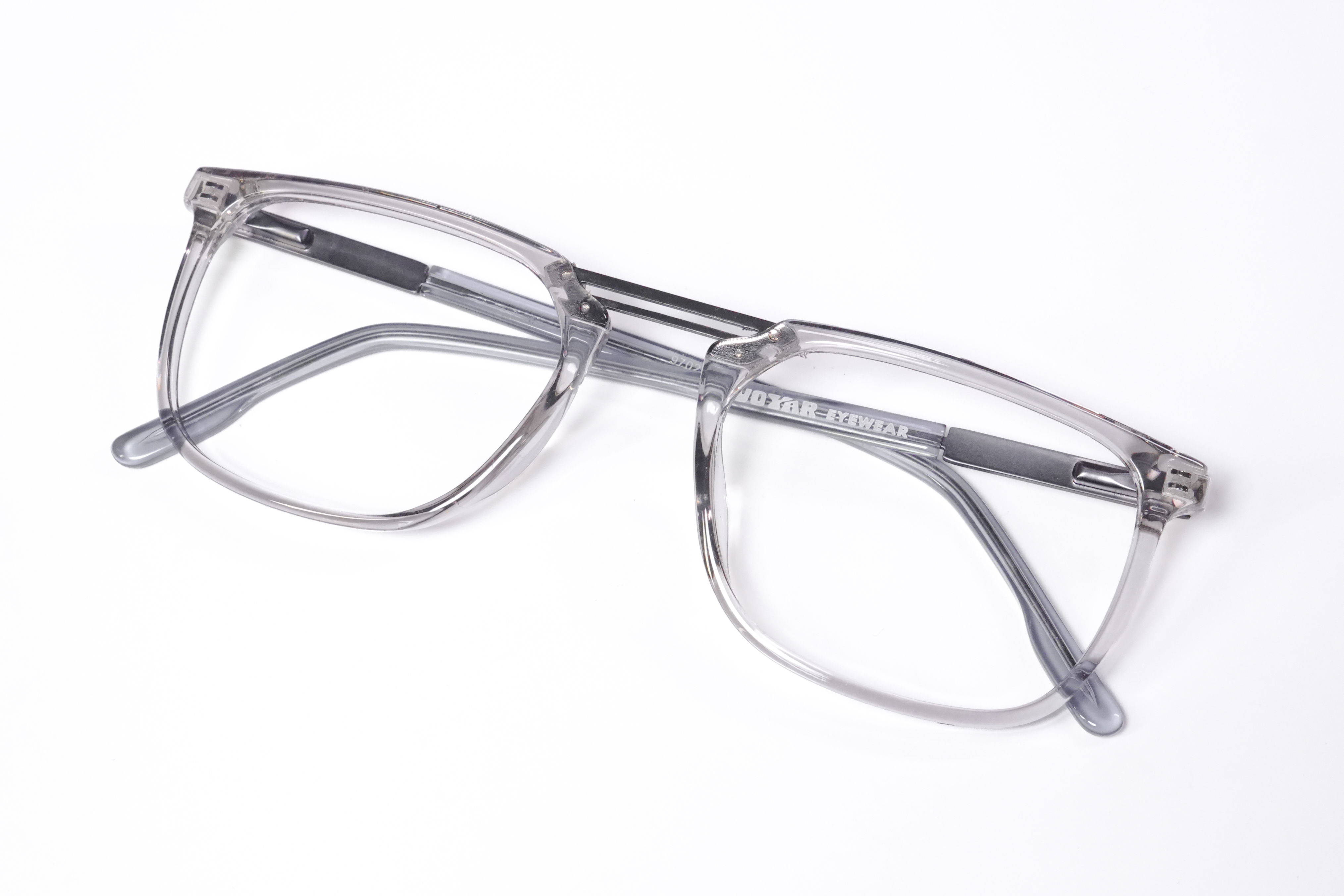 Rectangular Double bridge | Glossy grey