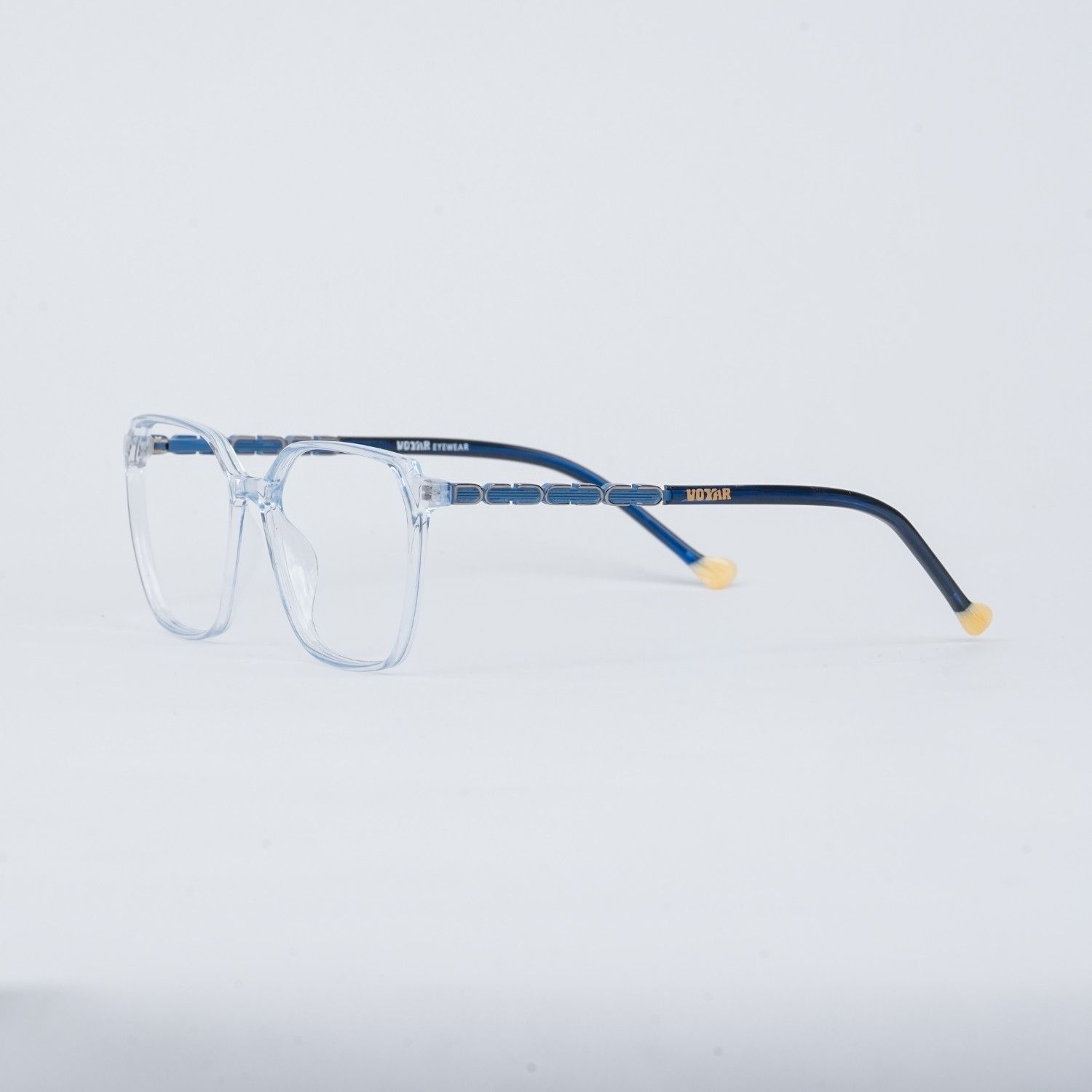 Hexa square frame | Transparent blue