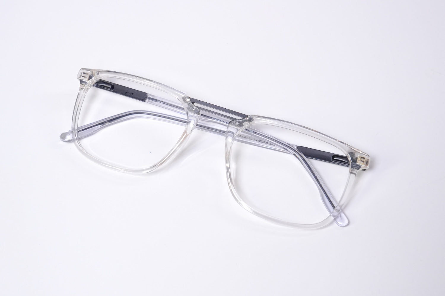 Rectangular Double bridge | Transparent white